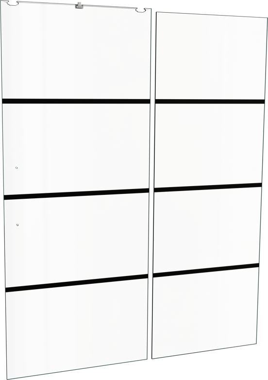 Balmani Senses Design Dusche Schiebetür Rechts 160 cm x 210 cm Lined Glas, inklusive Coating