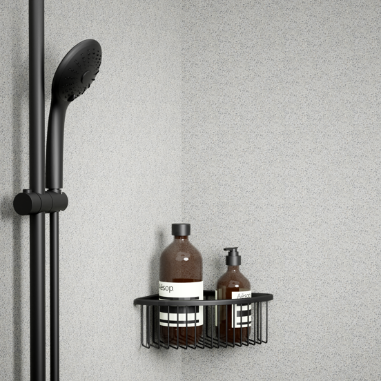 Blaufoss Jenna porte-savon angle noir mat 20 cm