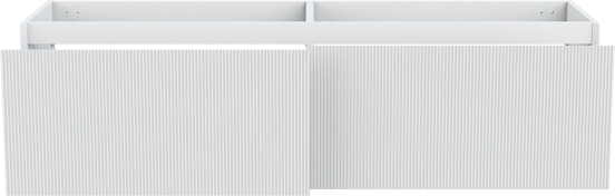Balmani Fila hängender Waschbeckenunterschrank: 180 x 55 cm, Weiß Matt, 4 Schubladen