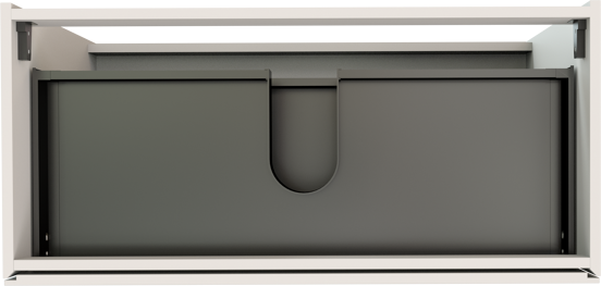 Storke Edge meuble sous-vasque a poser 100 x 46 cm blanc mat 3 tiroirs
