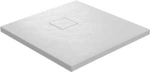 Linie Rumba douchebak 80 x 80 cm acryl mat wit leisteenstructuur