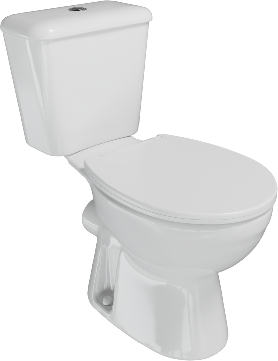 SanyOne Tola staand toilet glanzend wit randloos