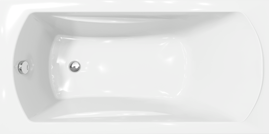 Linie Tessa Mini 1-Personen-Einbaubadewanne: 140 x 70 cm, Acryl, Weiß glänzend