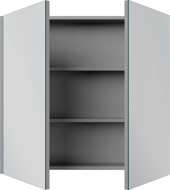 Linie Montro armoire de toilette 80 x 75 cm bleu anthracite