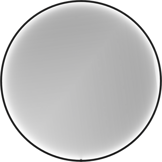 Balmani Secret Black rond badkamerspiegel zwart Ø 70 cm met spiegelverlichting en anti-damp