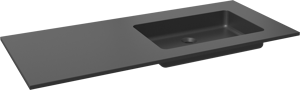 Storke Scuro asymmetrisch rechtse wastafel mat kwarts 120 x 52 cm combinatie kast 45 cm