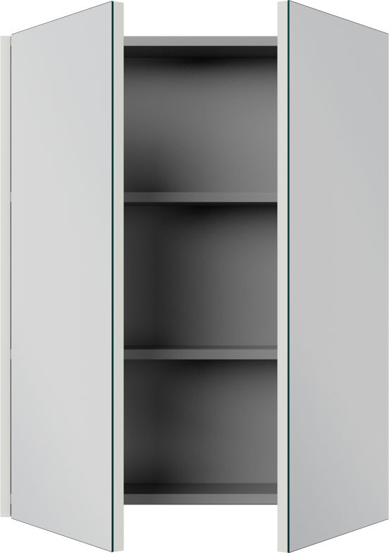 Linie Montro Spiegelschrank Bad: 60 x 75 cm, Greige