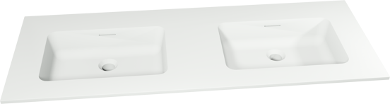 Storke Mata double vasque mat Solid Surface 120 x 46 cm