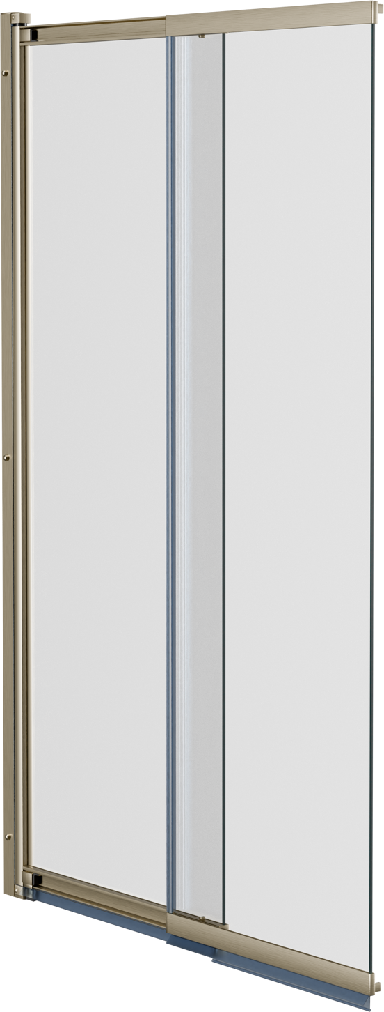 Luca Varess Vetras pare-baignoire extensible 100 cm verre transparent profilé Champagne Gold brossé