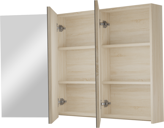 Linie Montro armoire de toilette 120 x 75 cm chêne blanc