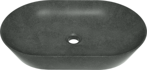 Balmani Still Aufsatzwaschbecken: Granit, poliert, oval, 54 x 34 cm