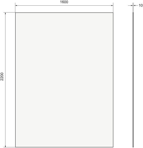 Balmani Zeno set douchewandbekleding 160 x 90 x 220 cm composietmarmer lichtgrijs leisteenstructuur