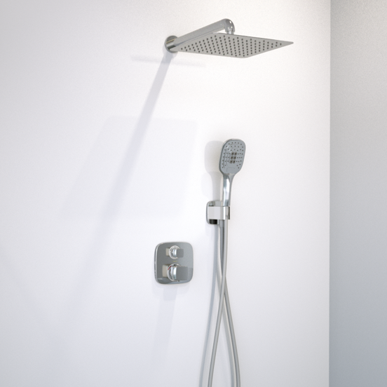 Hansgrohe Ecostat E thermostat de douche encastré chrome brillant