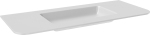 Balmani Moon Einzelwaschtisch matt weiße Solid Surface 130 x 55 cm