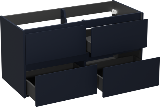 Storke Seda zwevende wastafelonderkast 120 x 52 cm Nachtblauw 4 lades