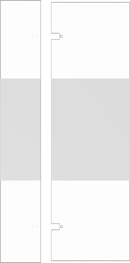 Balmani Senses Design porte pivotante gauche 100 x 210 cm verre transparent avec bande matte
