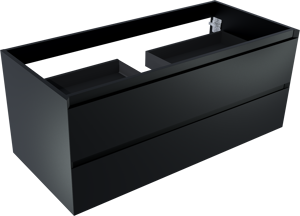 Balmani Mitra meuble sous-lavabo suspendu 120 x 55 cm noir mat 2 tiroirs
