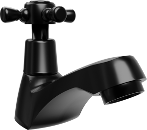 Linie Retro robinet de lave-mains standard noir mat
