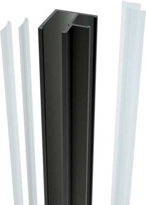 Balmani Modular hoekprofiel 200 cm mat zwart