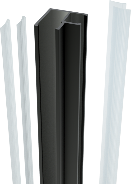 Balmani Modular profilé d'angle 200 cm noir mat