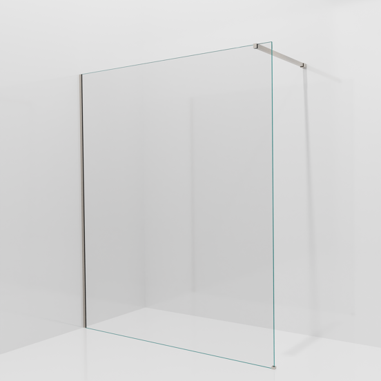 Balmani Modular douche à l'italienne: 170 x 200 cm, Verre transparent, avec coating, Profil Brushed CoolMetal