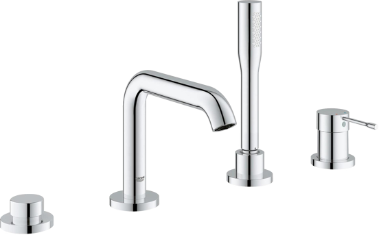 Grohe Essence 4-Loch Badewannenrandarmatur: Chrom glänzend