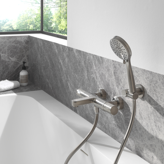 Blaufoss Apollo robinet baignoire thermostatique Brushed CoolMetal