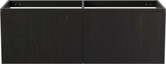 Balmani Fila meuble sous-vasque suspendu 135 x 55 cm placage chêne noir 4 tiroirs