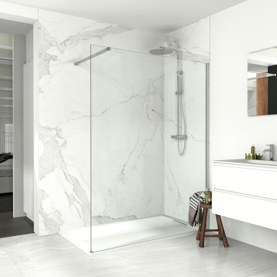 Balmani Modular inloopdouche 180 x 200 cm helder glas glanzend chroom profiel