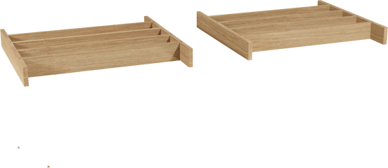 Balmani Legno séparateur de tiroir chêne vieilli 120 cm