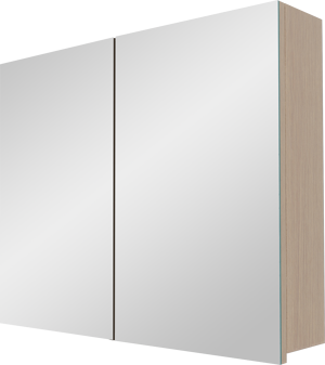 Balmani Legno Spiegelschrank Bad: 75 x 72 cm, Eiche verwittert