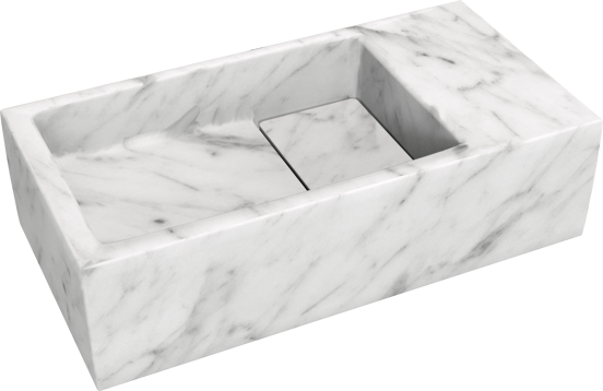 Balmani Mood fonteintje 36 x 18 cm Carrara marmer