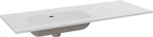 Balmani Nostra plan vasque asymétrique gauche porcelaine blanc mat 120 x 46 cm