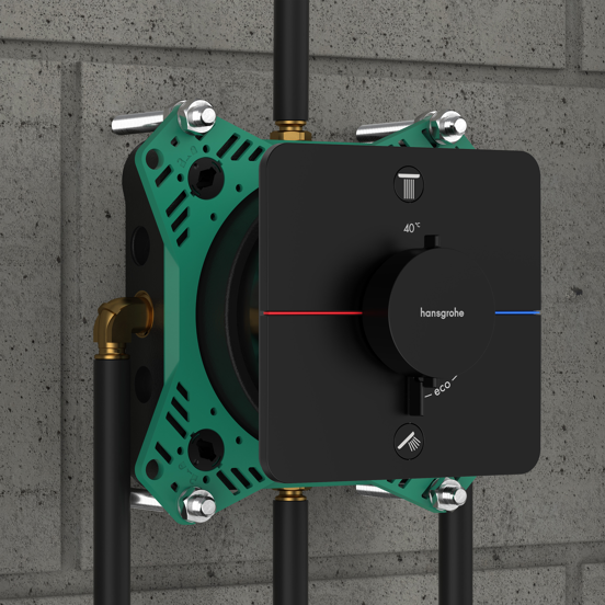 Hansgrohe Showerselect Comfort Q thermostat encastrable 2 sorties noir mat