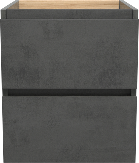 Balmani Lucida meuble sous-lavabo suspendu 45 x 55 cm béton gris foncé 2 tiroirs