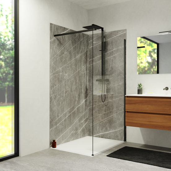 Balmani Endless douchebak 120 x 90 cm Solid Surface mat wit