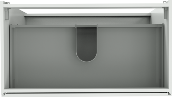 Storke Edge meuble sous-vasque a poser 95 x 52 cm blanc mat 3 tiroirs