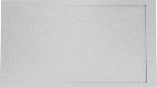 Balmani Indus Duschwanne: 160 x 90 cm, Marmorkomposit, Hellgraue Schieferstruktur