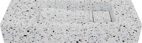 Balmani Mood lave-mains 55 x 20 cm bianco nero terrazzo