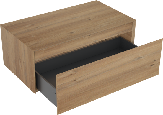 Storke Edge Modulo meuble sous-vasque suspendu 85 x 48 cm chêne brut 1 tiroir