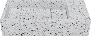 Balmani Mood lave-mains 45 x 20 cm bianco nero terrazzo