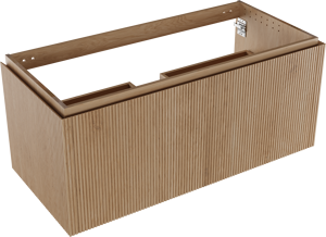 Balmani Eclips zwevende wastafelonderkast 120 x 55 cm natuur eiken 2 lades vert. sym. Groef