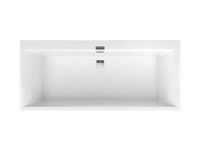 Villeroy & Boch Squaro Edge 12 tweepersoons inbouwbad 170 x 75 cm quaryl glanzend wit
