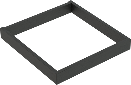 Balmani Lucida Sockel für Hochschrank, Eiche schwarz, 45 x 33 cm