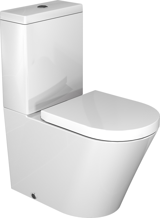 Luca Varess Calibro staand toilet hoogglans wit randloos