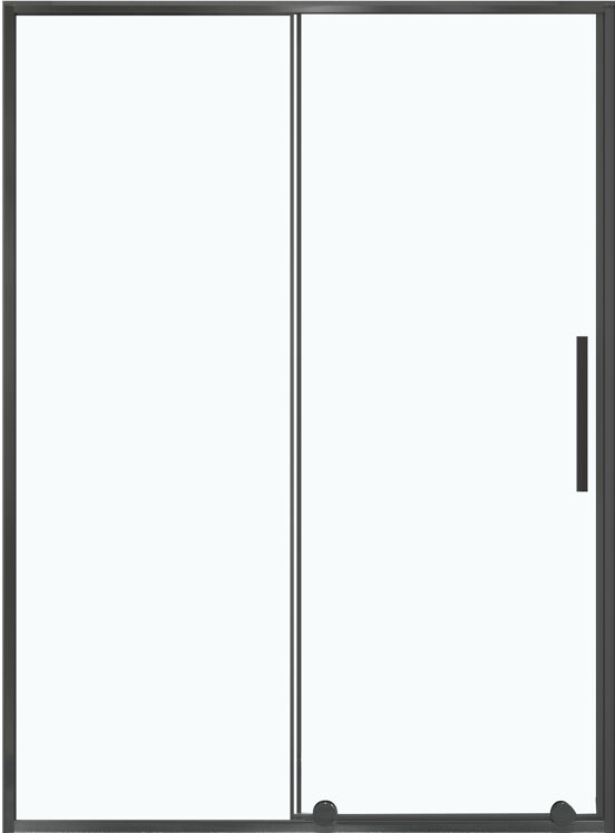 Luca Varess Morano douche schuifdeur 140 x 190 cm helder glas mat zwart profiel