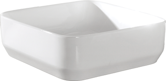 Luca Varess Messina vasque à poser porcelaine blanc brllant carré 36 x 36 cm