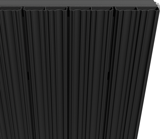 Vipera Mares sèche-serviettes simple 47 x 180 cm chauffage central noir mat raccordements latéral et central possibles 1259W