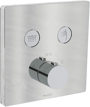 Blaufoss Switchline thermostat encastrable 2 sorties chrome incl élément intégré