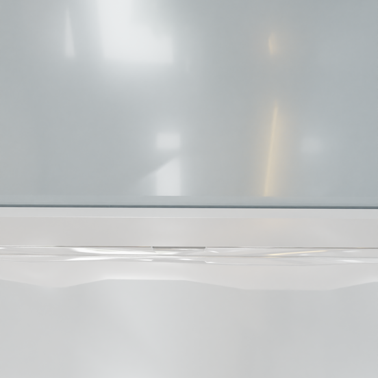 Luca Varess Talan cabine de douche avec portes coulissantes 80 x 80 cm verre transparent avec bande mate rayée profil blanc brillant